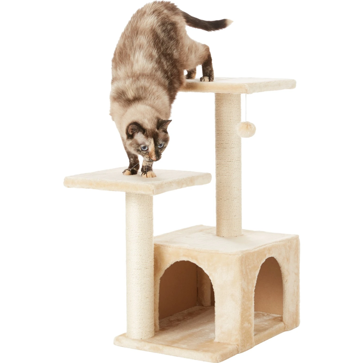 Frisco 28-in Faux Fur Cat Tree & Condo 1 Frisco 28-in Faux Fur Cat Tree & Condo