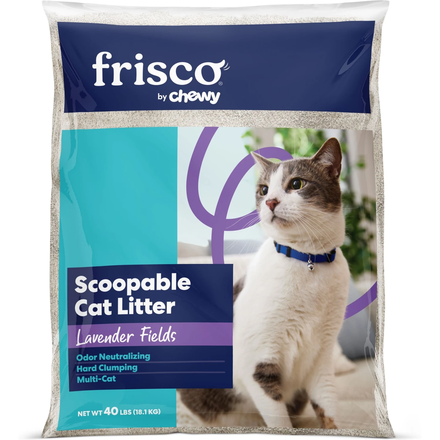 Frisco Lavender Fields Scented Clumping Clay Cat Litter, 40-lb Bag 1 Frisco Lavender Fields Scented Clumping Clay Cat Litter, 40-lb Bag