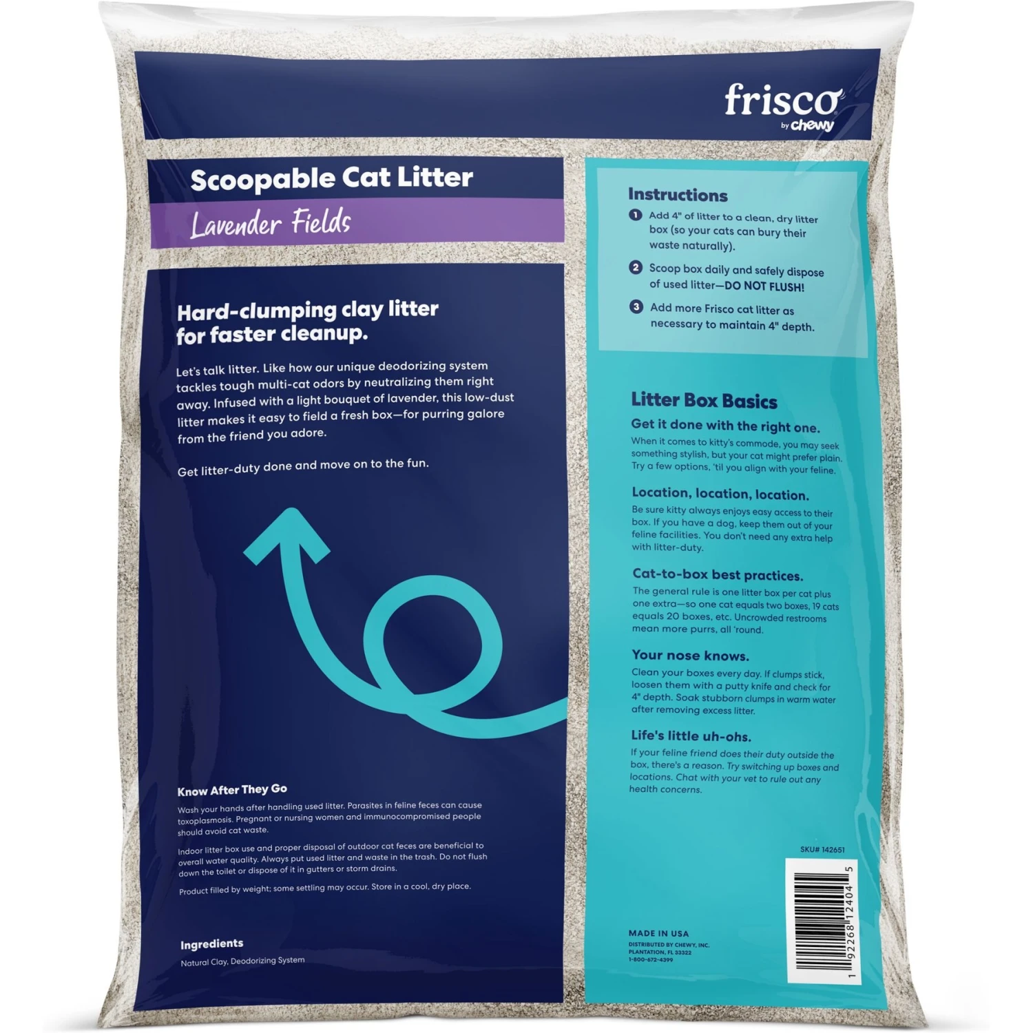 Frisco Lavender Fields Scented Clumping Clay Cat Litter, 40-lb Bag 3 Frisco Lavender Fields Scented Clumping Clay Cat Litter, 40-lb Bag - Image 3