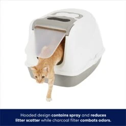 Frisco Flip Top Hooded Cat Litter Box, Gray, Large, 22-in -Pet Cat Shop 155654 PT2. AC SS1800 V1675279640