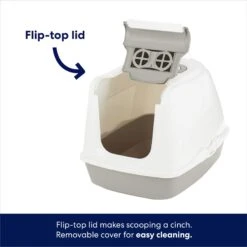 Frisco Flip Top Hooded Cat Litter Box, Gray, Large, 22-in -Pet Cat Shop 155654 PT3. AC SS1800 V1675279989