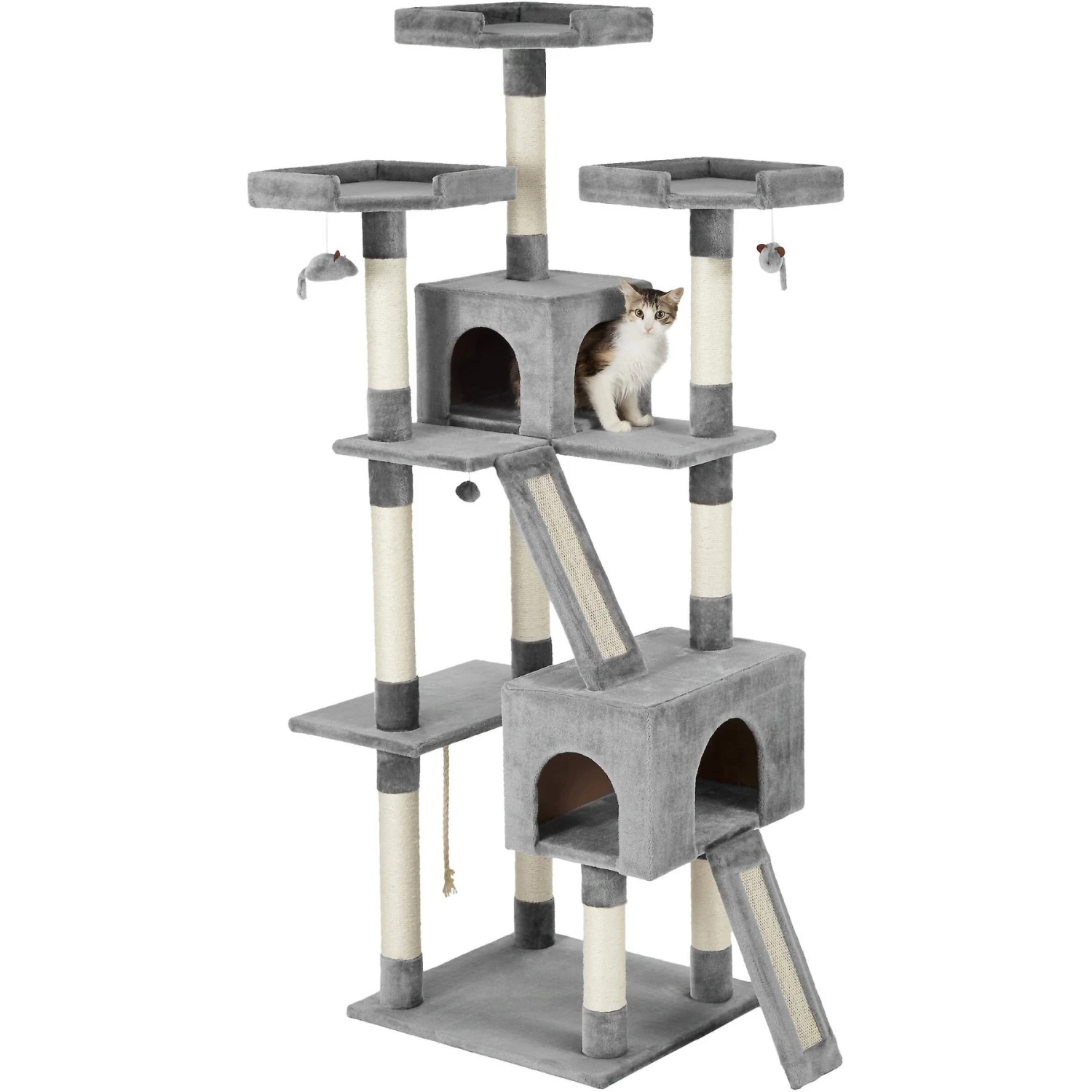 Frisco 72-in Faux Fur Cat Tree & Condo 5 Frisco 72-in Faux Fur Cat Tree & Condo - Image 5