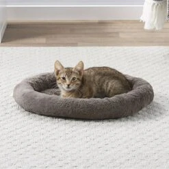 Frisco Self Warming Bolster Round Kitten Bed