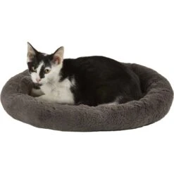 Frisco Self Warming Bolster Round Kitten Bed -Pet Cat Shop 165315 PT2. AC SS1800 V1568211141