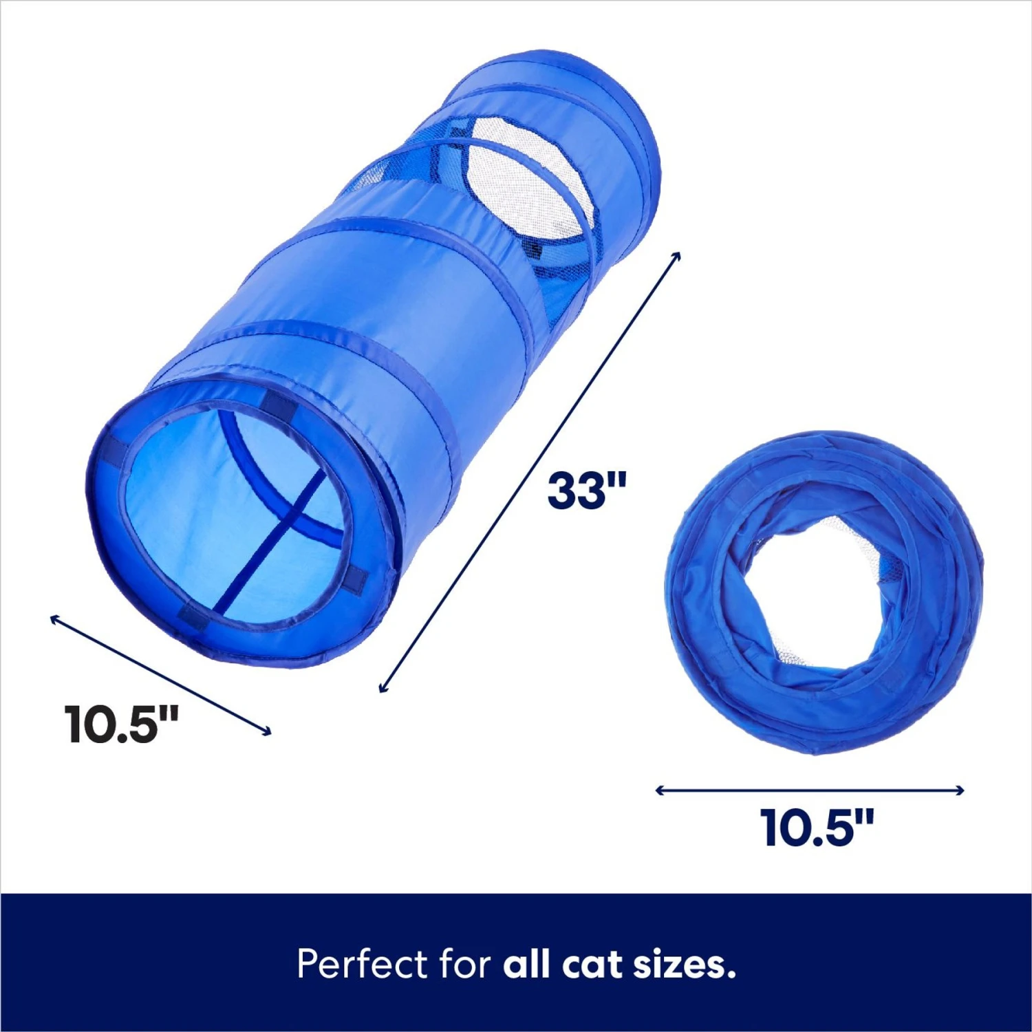 Frisco Foldable Play Tunnel With Mesh Cat Toy 2 Frisco Foldable Play Tunnel With Mesh Cat Toy - Image 2