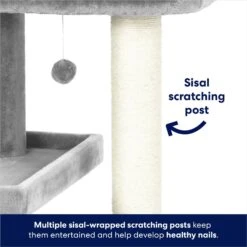 Frisco 42-in Heavy Duty Faux Fur Cat Tree & Condo -Pet Cat Shop 169398 PT3. AC SS1800 V1667228362