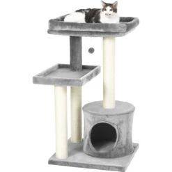 Frisco 42-in Heavy Duty Faux Fur Cat Tree & Condo -Pet Cat Shop 169398 PT5. AC SS1800 V1584453369