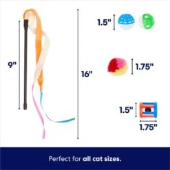 Frisco Plush, Teaser & Ball Variety Pack Cat Toy With Catnip -Pet Cat Shop 169686 PT2. AC SS1800 V1691783915