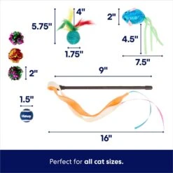 Frisco Plush, Teaser, Ball & Tunnel Variety Pack Cat Toy With Catnip -Pet Cat Shop 169688 PT2. AC SS1800 V1692190912