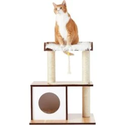 Frisco 28.5-in Modern Cat Tree & Condo -Pet Cat Shop 177907 PT4. AC SS1800 V1584453118