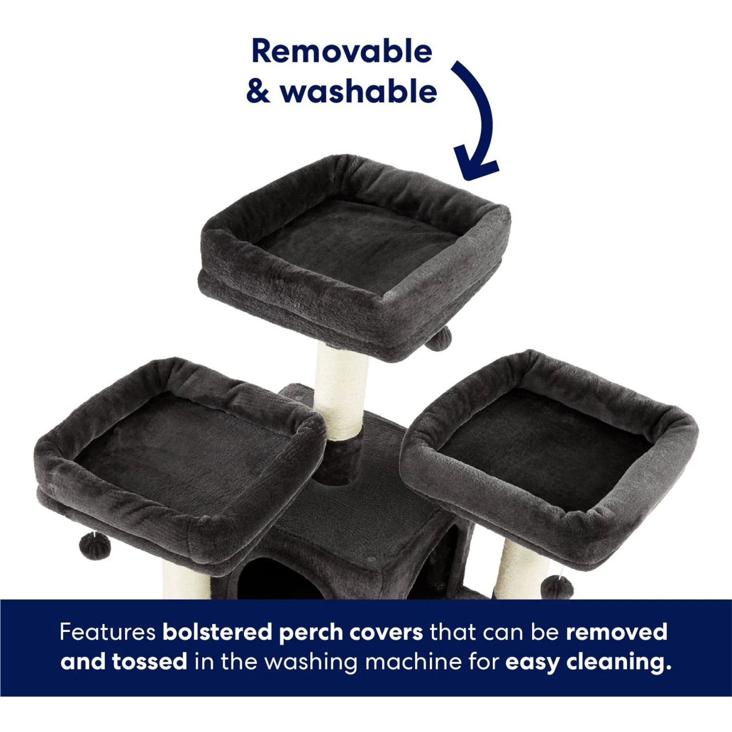 Frisco 68-in Faux Fur Cat Tree & Condo 4 Frisco 68-in Faux Fur Cat Tree & Condo - Image 4