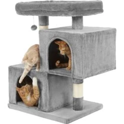 Frisco 33-in Faux Fur Cat Tree & Condo -Pet Cat Shop 180389 PT4. AC SS1800 V1584453144
