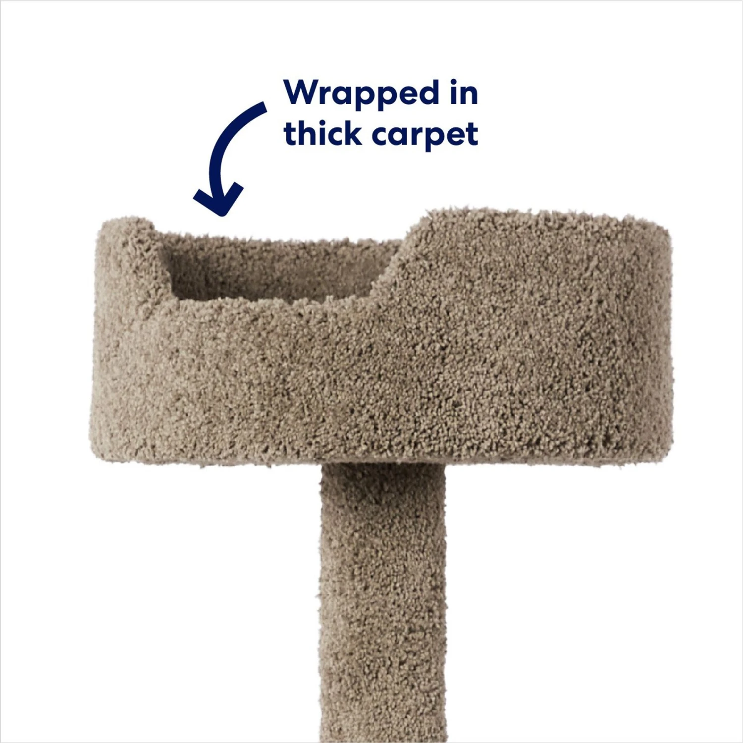 Frisco 65-in Real Carpet Wooden Cat Tree 3 Frisco 65-in Real Carpet Wooden Cat Tree - Image 3