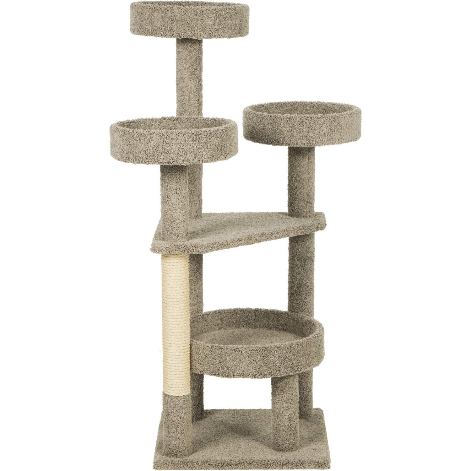 Frisco 65-in Real Carpet Scratch And Lounge Cat Tree 3 Frisco 65-in Real Carpet Scratch And Lounge Cat Tree - Image 3