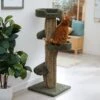 Frisco 49-in Tree-Shaped Real Carpet Wooden Cat Tree