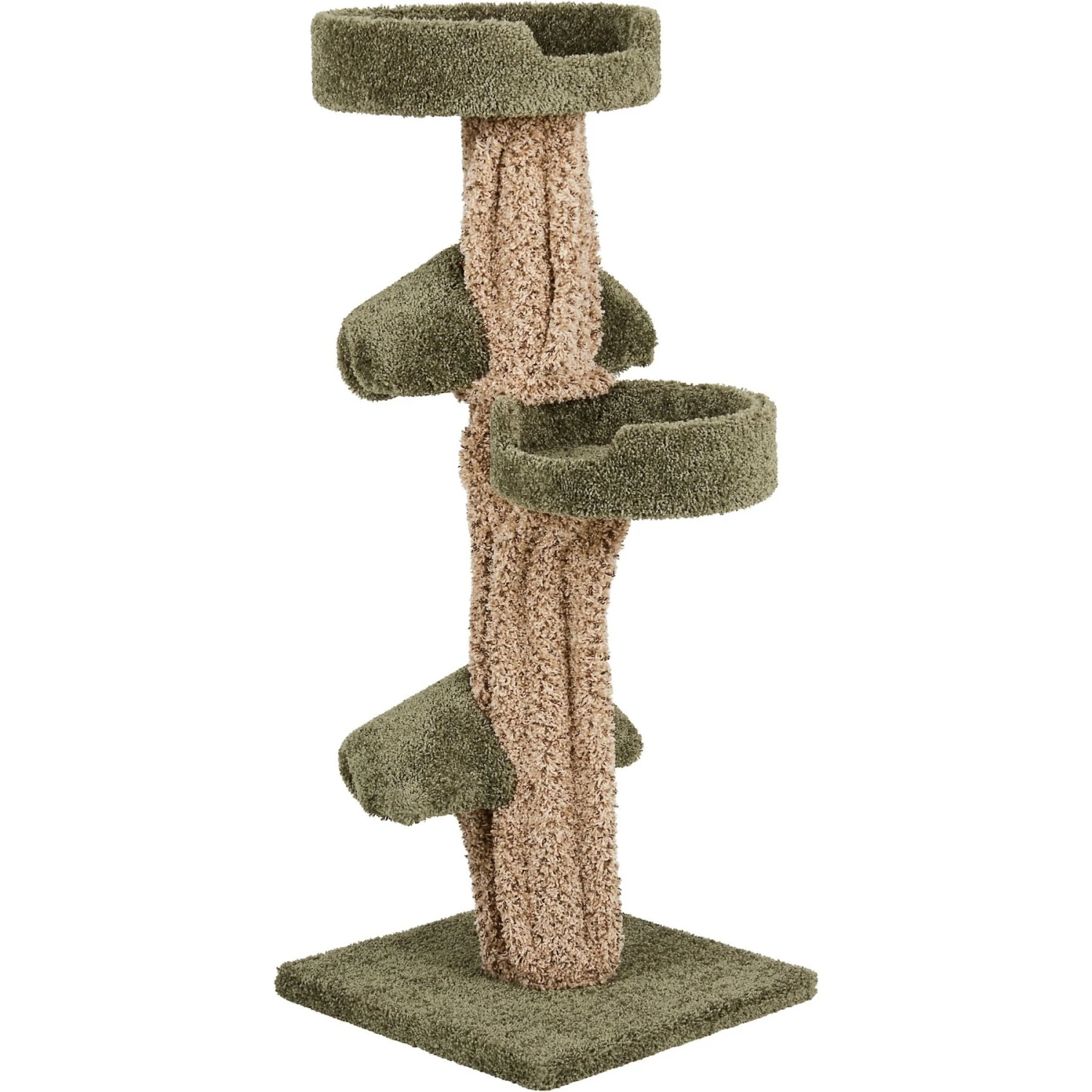 Frisco 49-in Tree-Shaped Real Carpet Wooden Cat Tree 2 Frisco 49-in Tree-Shaped Real Carpet Wooden Cat Tree - Image 2