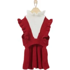 Frisco V Ruffle Dog & Cat Sweater Dress -Pet Cat Shop 223730 PT4. AC SS1800 V1599569814