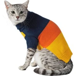 Frisco Colorblock Dog & Cat Turtleneck Sweater With Sleeves -Pet Cat Shop 223819 PT2. AC SS1800 V1599481036