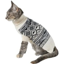 Frisco Black & Cream Turtleneck Sweater -Pet Cat Shop 223850 PT2. AC SS1800 V1599480992