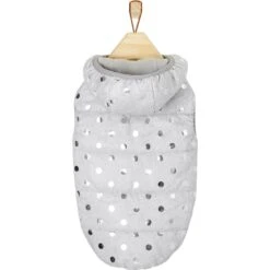 Frisco Mediumweight Silver Polka Dotted Insulated Dog & Cat Coat -Pet Cat Shop 224017 PT3. AC SS1800 V1600728075