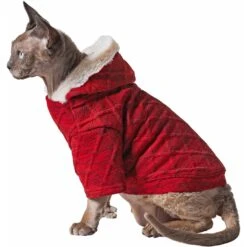 Frisco Textured Knit Dog & Cat Hoodie -Pet Cat Shop 224233 PT3. AC SS1800 V1637667403