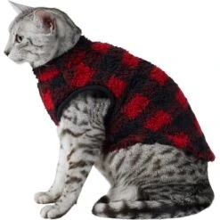 Frisco Ultra Lightweight Plaid Dog & Cat Fleece Vest -Pet Cat Shop 224280 PT2. AC SS1800 V1599496583