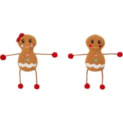Frisco Holiday Gingerbread Pals Plush Kicker Cat Toy With Catnip, 2 Count -Pet Cat Shop 233303 PT3. AC SS1800 V1600708061
