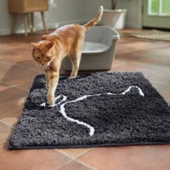 Frisco Microfiber Chenille Cat Silhouette Litter Mat -Pet Cat Shop 235902 PT4. AC SS1800 V1676556246