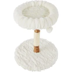 Frisco Natural Wood Modern Cat Tree With Toy, Ivory, Small -Pet Cat Shop 236559 PT3. AC SS1800 V1615987410