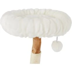 Frisco Natural Wood Modern Cat Tree With Toy, Ivory, Small -Pet Cat Shop 236559 PT4. AC SS1800 V1615987606