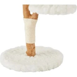 Frisco Natural Wood Modern Cat Tree With Toy, Ivory, Medium -Pet Cat Shop 236561 PT5. AC SS1800 V1615988825