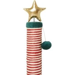Frisco Holiday 29.5-in Candy Cane Sisal Cat Scratching Post With Toy -Pet Cat Shop 236565 PT4. AC SS1800 V1601331360