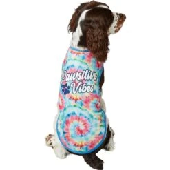 Frisco Pawsitive Vibes Tiedye Print Dog & Cat T-Shirt -Pet Cat Shop 248783 PT3. AC SS1800 V1673304065
