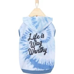 Frisco Life Is Wag Worthy Tiedye Print Dog & Cat Hoodie -Pet Cat Shop 249094 PT3. AC SS1800 V1614658652