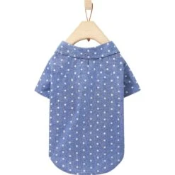 Frisco Polka Dot Chambray Dog & Cat Button Up Shirt -Pet Cat Shop 249162 PT4. AC SS1800 V1624607854
