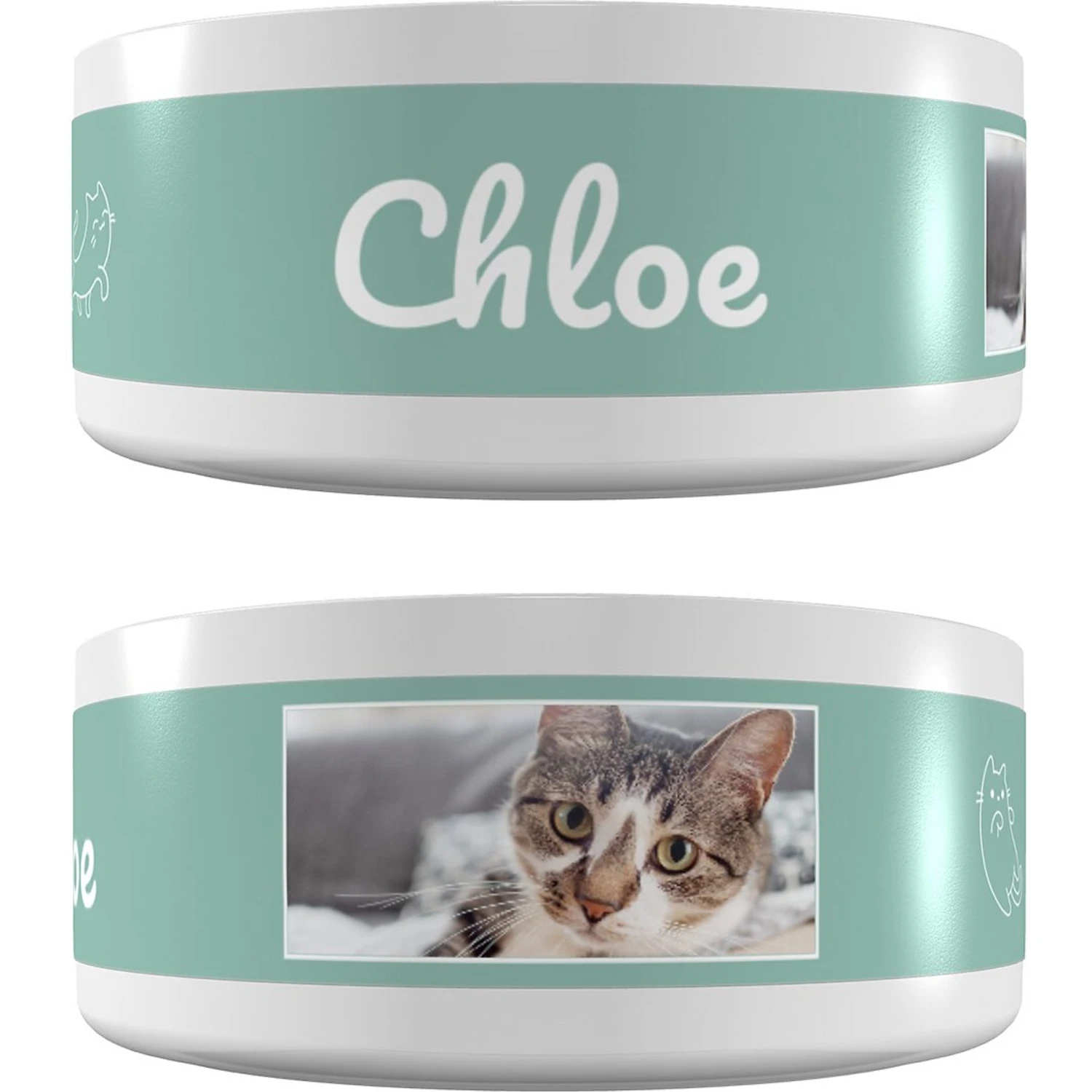 Frisco Playful Kitty Ceramic Personalized Cat Bowl, 1-cup, 8oz 1 Frisco Playful Kitty Ceramic Personalized Cat Bowl, 1-cup, 8oz