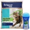 Fresh Step Products Fresh Scent Cat Litter Deodorizing Crystals & Frisco Pine Pellet Unscented Non-Clumping Wood Cat Litter