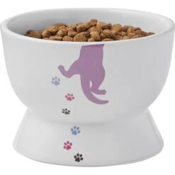 Frisco Cat Print Non-skid Elevated Ceramic Cat Bowl, Short 11 Frisco Cat Print Non-skid Elevated Ceramic Cat Bowl, Short -Pet Cat Shop 256096 PT5. AC SS1800 V1616522496