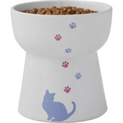 Frisco Cat Print Non-Skid Elevated Ceramic Cat Bowl, Tall -Pet Cat Shop 256099 PT5. AC SS1800 V1616522652