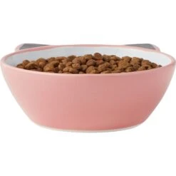 Frisco Cat Face Non-skid Ceramic Cat Bowl, Pink -Pet Cat Shop 256107 PT4. AC SS1800 V1616522565