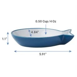 Frisco Fish Shaped Non-skid Ceramic Cat Dish 9 Frisco Fish Shaped Non-skid Ceramic Cat Dish -Pet Cat Shop 256109 PT2. AC SS1800 V1616697170