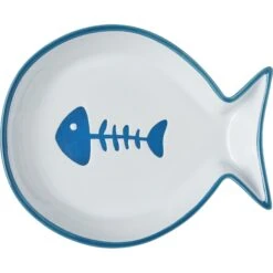 Frisco Fish Shaped Non-skid Ceramic Cat Dish 12 Frisco Fish Shaped Non-skid Ceramic Cat Dish -Pet Cat Shop 256109 PT5. AC SS1800 V1617196903