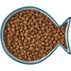 Frisco Fish Shaped Non-skid Ceramic Cat Bowl -Pet Cat Shop 256111 PT5. AC SS1800 V1616522555