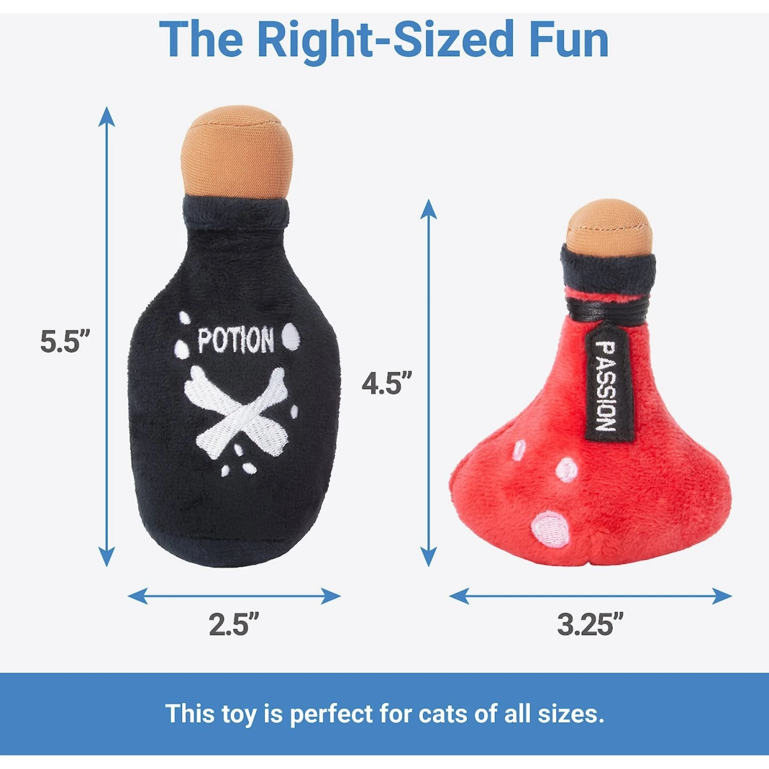 Frisco Magic Potions Plush Cat Toy With Catnip, 2 Count 2 Frisco Magic Potions Plush Cat Toy With Catnip, 2 Count - Image 2