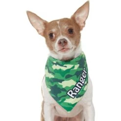 Frisco Green Camo Personalized Dog & Cat Bandana -Pet Cat Shop 267563 PT7. AC SS1800 V1623182085