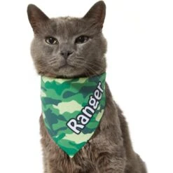 Frisco Green Camo Personalized Dog & Cat Bandana -Pet Cat Shop 267563 PT8. AC SS1800 V1623182074
