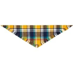 Frisco Blue/Yellow Plaid Dog & Cat Flannel Bandana -Pet Cat Shop 267901 PT4. AC SS1800 V1637689929