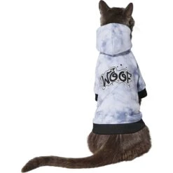 Frisco Woof Tiedye Print Dog & Cat Hoodie -Pet Cat Shop 267986 PT3. AC SS1800 V1637685733