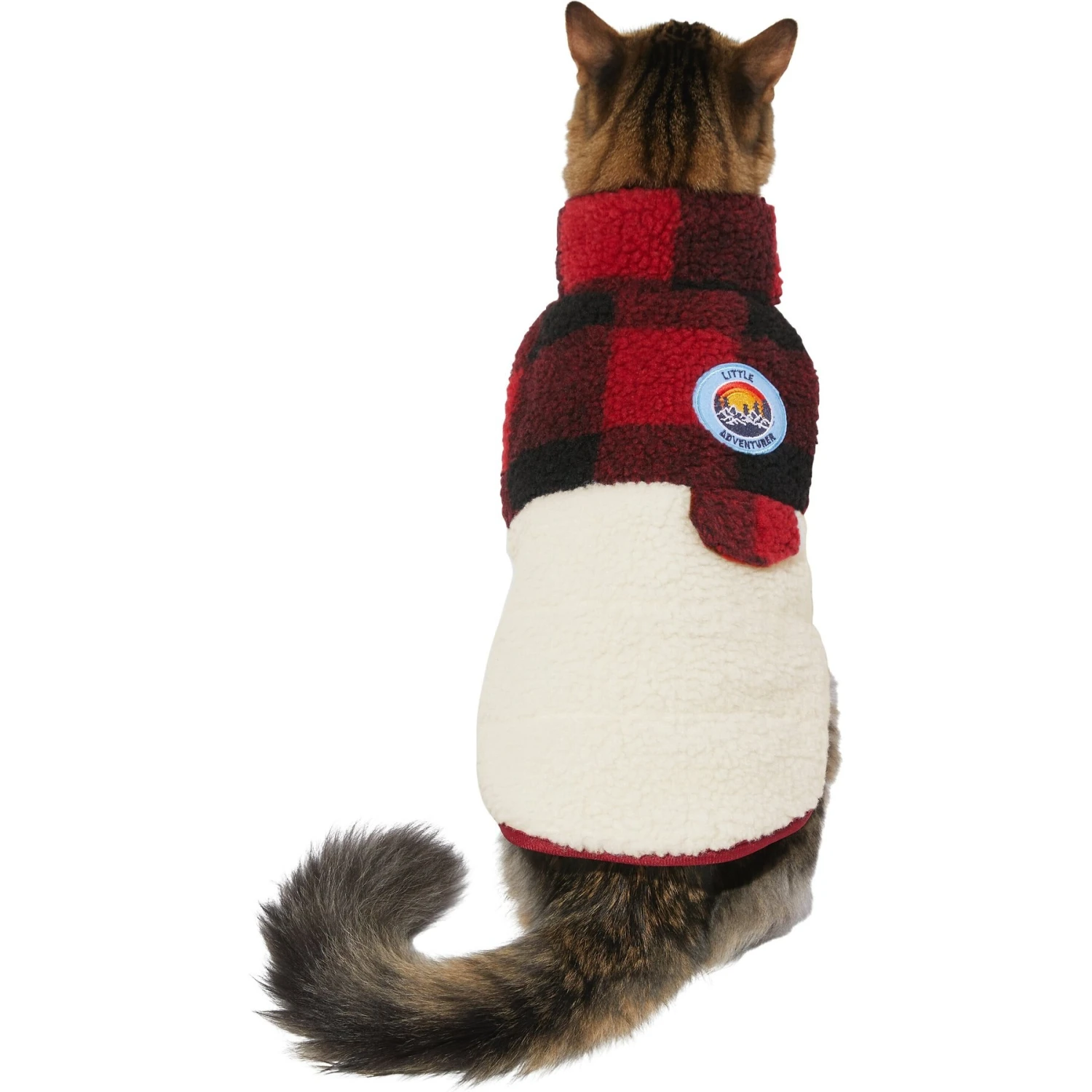 Frisco Mediumweight Red Plaid Insulated Dog & Cat Sherpa Coat 3 Frisco Mediumweight Red Plaid Insulated Dog & Cat Sherpa Coat - Image 3
