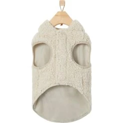Frisco Lightweight Soft Sherpa Dog & Cat Coat, Oatmeal -Pet Cat Shop 268328 PT5. AC SS1800 V1628779720